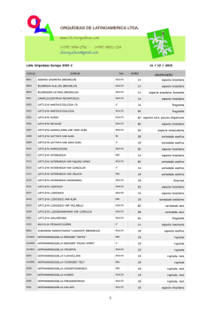 Lista Orquideas Europa 2015 C 14 / 10 / 2015