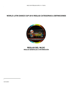 REGLAS DEL WLDC - World Latin Dance Cup