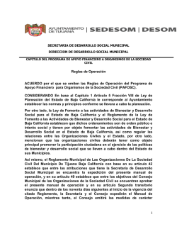Reglas de Operación - Ayuntamiento de Tijuana