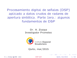Procesamiento digital de señales (DSP) aplicado a datos crudos de