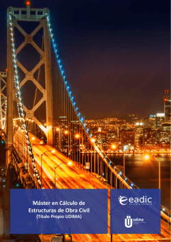 Programa del Máster en Cálculo de Estructuras de Obra Civil