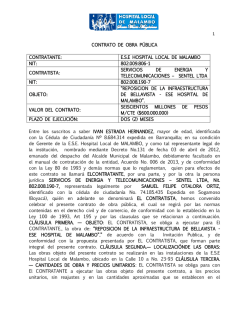 1 CONTRATO DE OBRA PÚBLICA CONTRATANTE