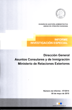 DirecciOn General Asuntos Consulares y de InmigraciOn Ministerio