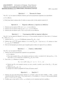 Ejercicio 1 — Teorema de James Ejercicio 2 — Espacios reflexivos