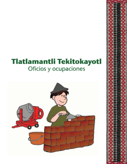 Tlatlamantli tekitokayotl Oficios y ocupaciones