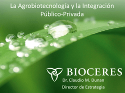 Presentación de PowerPoint - Bioeconomía Argentina 2015