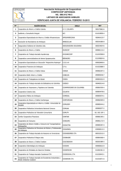 Listado de Asociadas H&aacute;biles