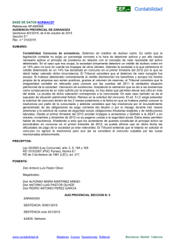 Audiencia Provincial de Zaragoza, de 8 de octubre de 2015, rec