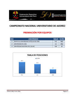 campeonato nacional universitario de ajedrez premiación por equipos