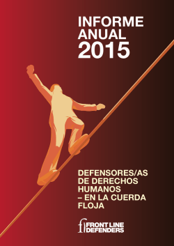 INFORME ANUAL - Front Line Defenders