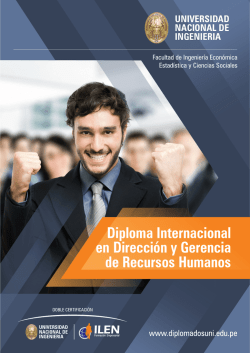 Diploma Internacional en Dirección y Gerencia de Recursos Humanos