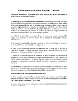 Pérdida de nacionalidad Francesa