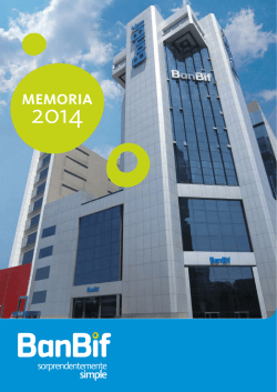 Memoria 2014 - Banco Interamericano de Finanzas