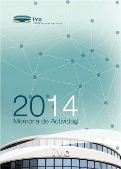 Memoria de Actividad - IVO Instituto Valenciano de Oncología
