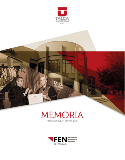 Memoria 2012-2015 - FEN