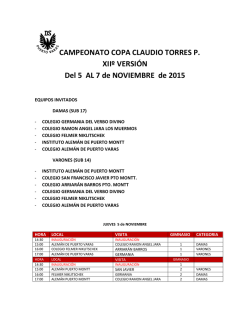 programaci&oacute;n copa claudio torres