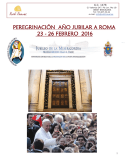 PEREGRINACIÓN AÑO JUBILAR A ROMA 23 - 26