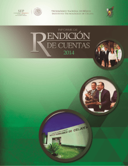 Informe de Rendición de Cuentas 2014 Instituto Tecnológico de