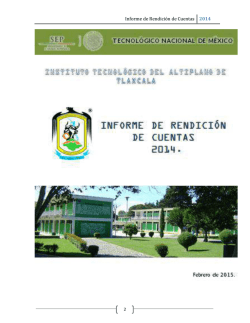 Informe de Rendición de Cuentas 2014