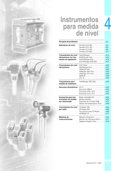 Instrumentos para medida de nivel
