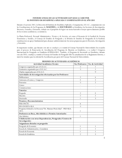 INFORME ANUAL DE LAS ACTIVIDADES LLEVADAS A CABO POR