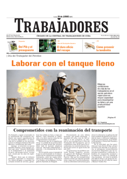 Laborar con el tanque lleno