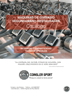 Catálogo - Maquinas de gimnasio
