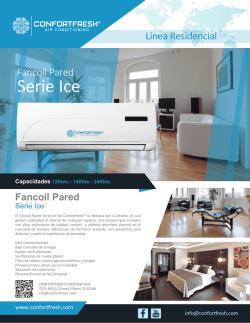 Brochure Comercial - Fancoil Pared Serie ICE