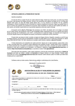 antiguos alumnos de la promoci - ¿Qué es la Asociación de AA.AA