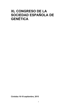 Libro de resúmenes - Sociedad Española de Genética