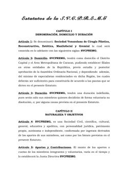Estatutos de la Sociedad - Sociedad venezolana de cirugía plástica