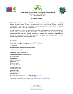 XXIV Congreso Sociedad Chilena de Fitopatología