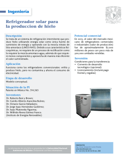 Ingeniería Refrigerador solar para la produccion de hielo