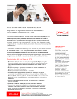 Nivel Silver de Oracle PartnerNetwork
