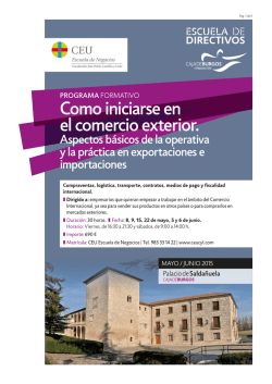 Comercio Exterior - Fundación San Pablo CEU Castilla y León