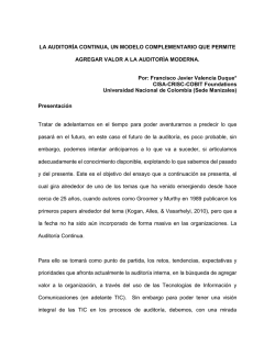 LA AUDITORÌA CONTINUA, UN MODELO