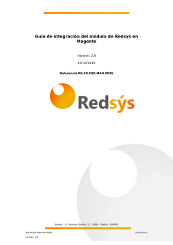 Guía de integración Redsys para Magento