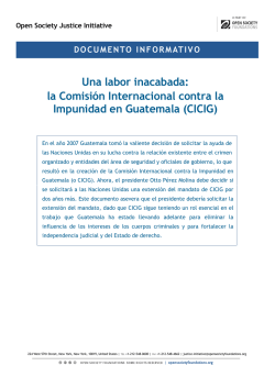 la Comisión Internacional contra la Impunidad en Guatemala (CICIG)