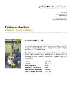 Haulotte HA 12 IP Plataformas elevadoras Eléctrica / Brazo