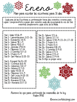 Plan para escribir las escrituras para 31 dias