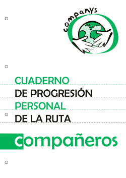 cuaderno de progresión personal de la ruta