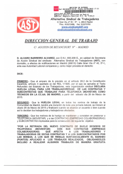 [18 MARZO 2015 escrito ministerio convocatoria huelga