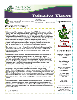 September Newsletter 2015 - St. Charles Parish Public Schools