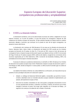 “ESPACIO EUROPEO DE EDUCACIÓN SUPERIOR