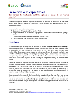 Bienvenida a la capacitación