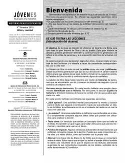 Bienvenida JÓVENES