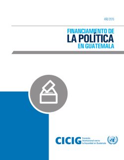 informe El financiamiento de la política en Guatemala