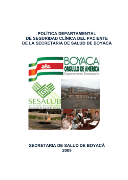 Política Departamental - Gobernación de Boyacá