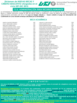 DICTAMEN DE BECAS SEP-DIC 2015