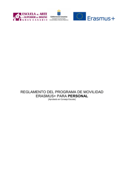 reglamento del programa de movilidad erasmus+ para personal